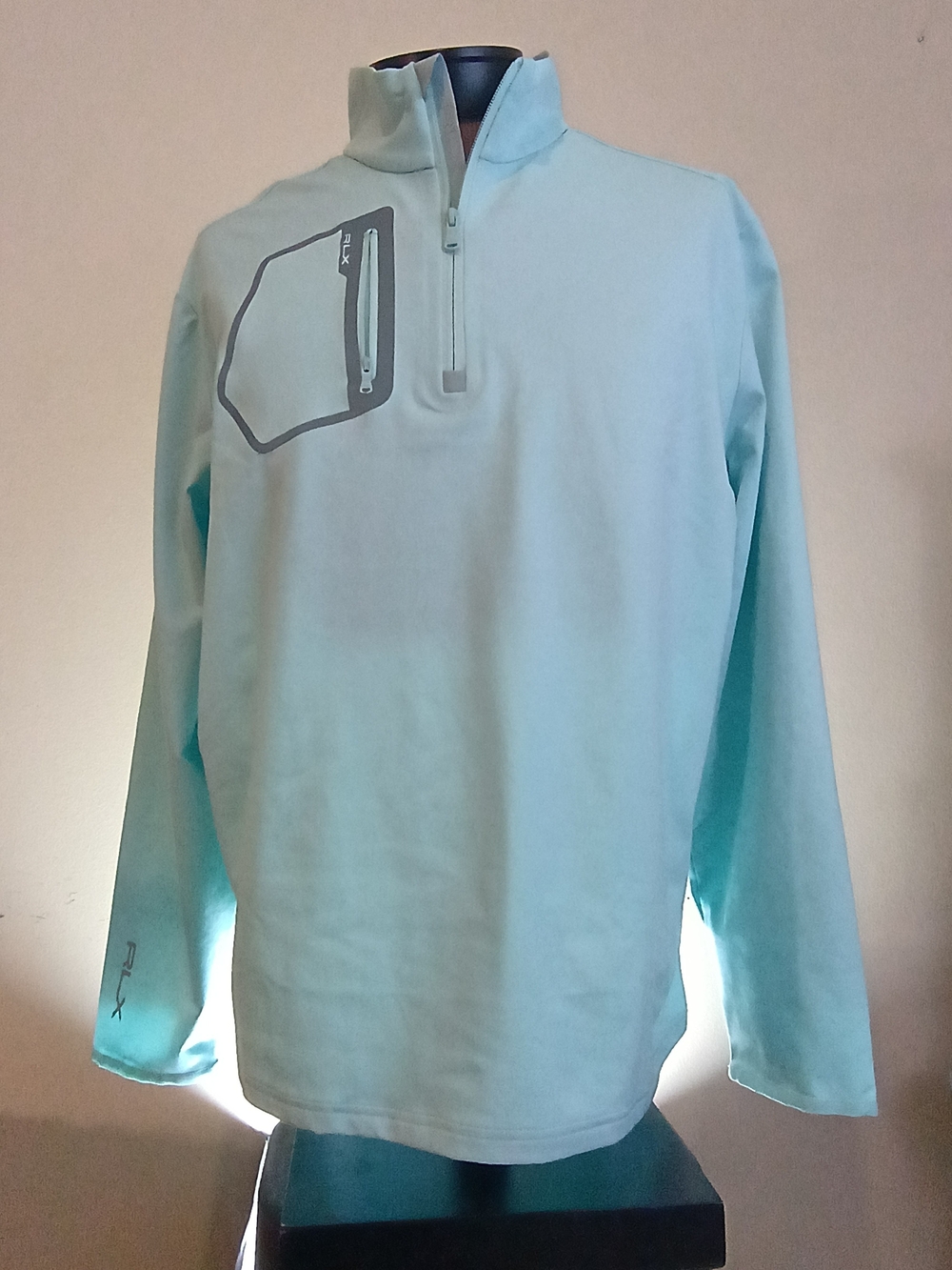 RLX Ralph Lauren Golf 1/4 Zip Luxury Jersey Soft Aqua (Mint) - NWT XL $148